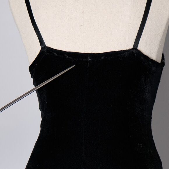 Vtg Y2K Helios Maxi Dress XS Velvet Witchy Goth Whimsigoth Fairy Grunge Floral - Picture 9 of 15